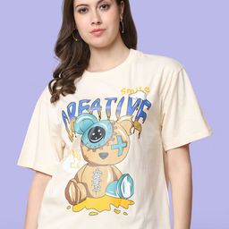 Mast & Harbour Women Typography Wonder Woman Printed Applique T-shirt-image-16