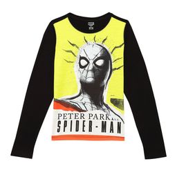 Marvel by Wear Your Mind Boys Black & Yellow Spider-Man Printed Cotton T-shirt-image-18