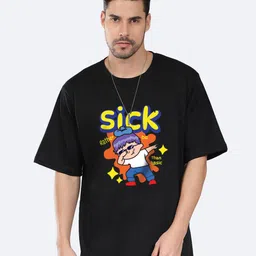 Mad Over Print Graphic Printed Round Neck Cotton Oversized T-shirt-image-61