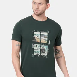 t-base Men Green Graphic Printed T-shirt-image-96