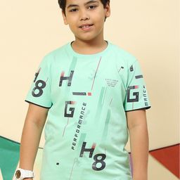 Monte Carlo Boys Typography Printed Casual Knitted Cotton T-shirt-51