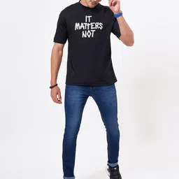 ZU Typography Printed Oversized Cotton T-shirt-image-91