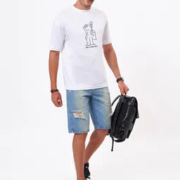 ZU Typography Printed Oversized Cotton T-shirt-image-55