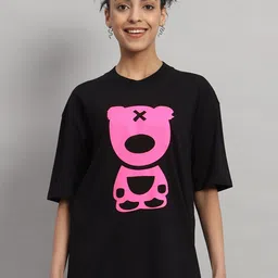 GRIFFEL Printed Round Neck Oversized T-shirt-image-33