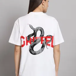 GRIFFEL Graphic Printed Drop Shoulder Sleeves Cotton Oversized T-shirt-image-61