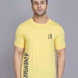 SLOWLORIS Typography Printed Round Neck Bio-Wash Cotton T-shirt-image-17