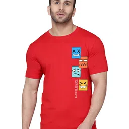 SLOWLORIS Graphic Printed Round Neck Casual T-shirt-image-92