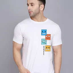 SLOWLORIS Graphic Printed Round Neck Casual T-shirt-image-88