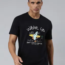 Xtep Typography Round Neck Cotton Regular T-shirt-image-4