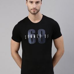 Joven Men Black Printed Pure Cotton T-Shirt-image-91