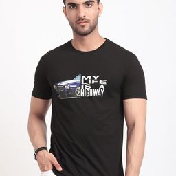 HOUSE OF VEDAS Typography Printed Round Neck T-Shirt-image-86
