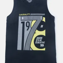 Palm Tree Infant Boys Typography Sleeveless Cotton T-shirt-picture-37