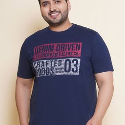 John Pride Plus Size Typography Printed Round Neck Cotton T-shirt-image-49