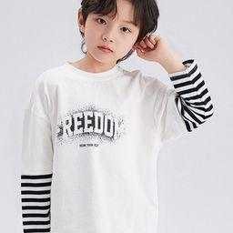 LULU & SKY Boys Typography Printed Applique T-shirt-image-14