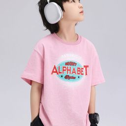 LULU & SKY Boys Typography Printed Applique T-shirt-image-24