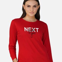 CHOZI Typography Printed Round Neck Cotton T-shirt-picture-1