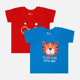 Bodycare Infant Boys Pack Of 2 Graphic Printed Cotton T-shirts-image-101