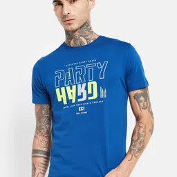 Octave Typography Printed Cotton T-shirt-image-7