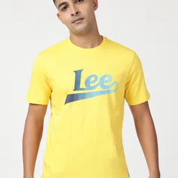 Lee Men Typography Printed Round Neck Short Sleeve Cotton T-shirt-image-75