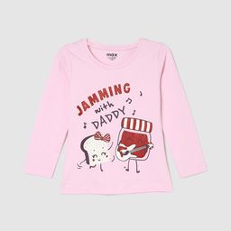 max Girls Graphic Printed Pure Cotton T-shirt-image-96