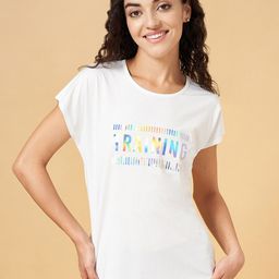 Ajile by Pantaloons Typography Printed Sports T-shirt-image-68
