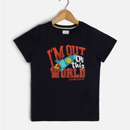 Allen Solly Junior Boys Typography Printed Round Neck Short Sleeves Cotton T-shirt-image-79