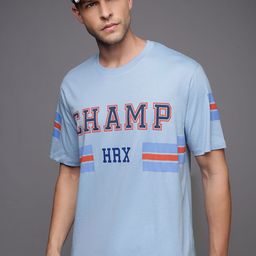 HRX by Hrithik Roshan Men Typography Printed Round Neck T-shirt-image-50