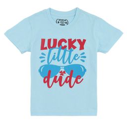 DYCA Boys Green Typography Printed Applique T-shirt-image-9