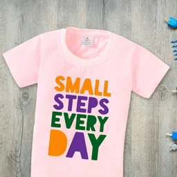 Babywish Kids Round Neck Typography Printed Cotton T-shirt-image-54