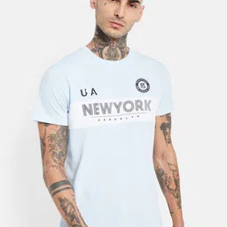 Octave Typography Printed Round Neck Cotton T-shirt-image-8