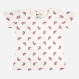 Bodycare Girls Conversational Printed Round Neck Cotton T-shirt-image-58