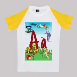 RISH Boys Alphabet - A Graphic Printed Round Neck T-shirt-image-5