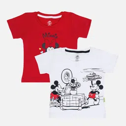 Bodycare Girls Pack Of 2 Printed Round Neck Short Sleeves Cotton T-shirt-image-96