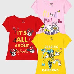 KUCHIPOO Girls 3 Printed Applique T-shirt-image-19