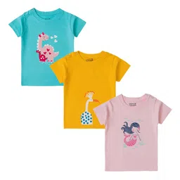 Luke & Lilly Girls 3 Printed Applique T-shirt-image-16
