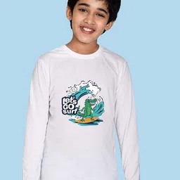 NUSYL Boys Animal Printed Long Sleeves Cotton T-shirt-image-60