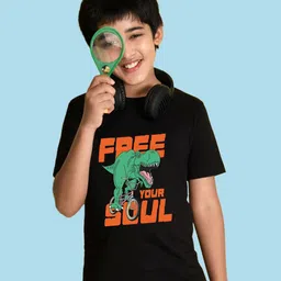 NUSYL Boys Graphic Printed Round Neck T-shirt-image-41