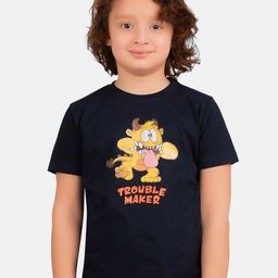 KIDKLO Boys Blue & Yellow Printed Pure Cotton T-shirt-image-99