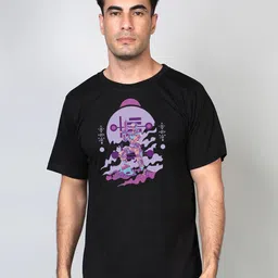 FFLIRTYGO Men Black Printed Cotton T-shirt-image-59