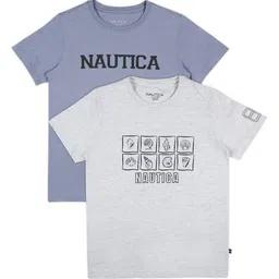 Nautica Boys Typography 2 Printed Applique T-shirt-21