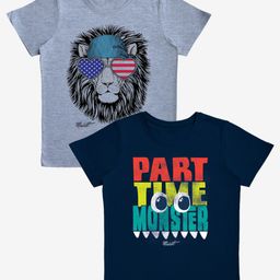 x2o Boys Pack of 2 Printed T-shirt-image-57
