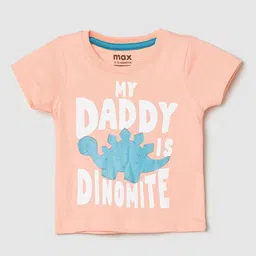 max Boys Typography Printed Pure Cotton T-shirt-image-19