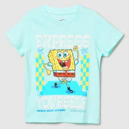 max Boys Sponge Bob Printed Pure Cotton T-shirt-picture-42