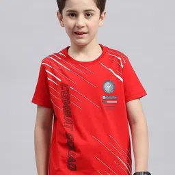 Monte Carlo Boys Typography Printed Round Neck Cotton T-shirt-image-96