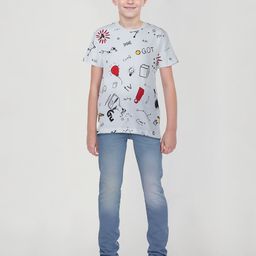 Gini and Jony Boys Printed Applique T-shirt-image-79