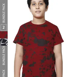 BAESD Boys Pack Of 2 Printed Pure Cotton T-shirt-image-17