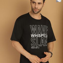 VIMAL JONNEY Pack 2 Printed Drop-Shoulder Sleeves Cotton Oversized T-shirts-image-78