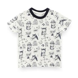 U.S. Polo Assn. Kids Boys Conversational Printed Polo Collar Pure Cotton T-shirt-picture-8