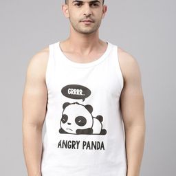 Bushirt Men White Printed Pure Cotton T-shirt-image-60