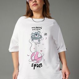 Bewakoof Plus Graphic Printed Cotton Oversized T-shirt-image-33